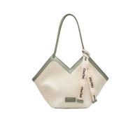 CORIOS Women Tote Handbag Premium PU Leather Shoulder Bag Large Capacity Top Handle Purse Trendy V-Shaped Hobo Bag Ribbed Texture Underarm Bag for Daily Commute Shopping Work Travel Green