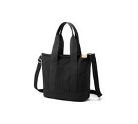 CORIOS Women's Black Canvas Crossbody Satchel Bag, 32cm x 14cm x 29cm, Minimalist Style, Large Capacity, Multi-Pockets, Lightweight, All Seasons