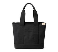CORIOS Women's Canvas Tote Bag - Lightweight Shoulder & Top Handle Bag - Large Capacity Chic Hobo for Work, School, Shopping, Travel & Daily Use - Black