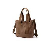 CORIOS Women's Coffee Crossbody Bag, Hobo Handbag, 32cm x 14cm x 29cm, Canvas, Convertible Strap, 6 Pockets, 12.9 Inch Capacity