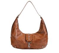 CORIOS Women's Crescent Shoulder Bag Retro 90s Handbag PU Leather Crossbody Bag Fashion Messenger Bag Tote Bag with Adjustable Strap Elegant Underarm Bag Ladies Hobo Bag Satchel Bag Brown