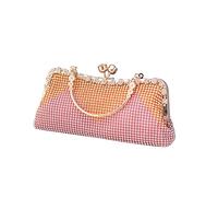 CORIOS Women's Evening Clutch Bag Rhinestones Purse Ladies Crystal Handbag Sparkly Glitter Shoulder Bag Bridal Wedding Crossbody Bag for Banquet Cocktail Prom Party Pink