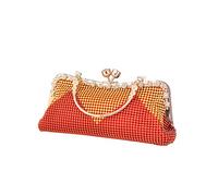CORIOS Women's Evening Clutch Bag Rhinestones Purse Ladies Crystal Handbag Sparkly Glitter Shoulder Bag Bridal Wedding Crossbody Bag for Banquet Cocktail Prom Party Red