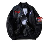 CORIRESHA Mens Apollo NASA Patches Slim Fit Bomber Jackets Windbreaker, Nasa_black, M