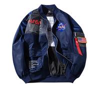 CORIRESHA Mens NASA print Slim Fit Bomber Jackets Windbreaker