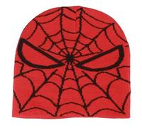 CORIRESHA Unisex Spider Web y2k Beanie Knit Hats Warm Cozy Fall Winter Caps, Red Black, One Size