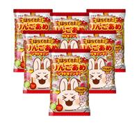 Coris DIY Apple Flavoured Soft Candy, Japanese Ringo Ame Style Chewy Candy Kit with Decorative Sprinkles, 37g (Pack of 6)