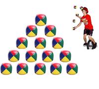 Coriver 15 Pcs Juggling Balls Set, Mini Soft Throwing Ball Games Circus Clown Juggle Balls, Juggling Balls for Children Sdults Beginners, Juggle Balls for Indoor Outdoor Toy Game