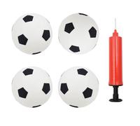 Coriver 4 Pack Mini Footballs, 15cm Inflatable Small Soccer Ball with Pump, Summer Pool Beach Football, Indoor Outdoor Sports Game for Kids Adults