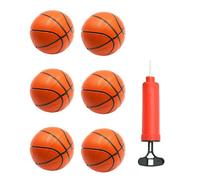 Coriver 6 Pack Small Basketballs for Kids, Soft 5.5" Rubber Mini Inflatable Basketball Set with Pump, Small Pool Basketballs Beach Ball for Teenagers, Sports Game for Indoor and Outdoor Play