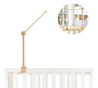 Coriver Baby Mobile Crib Holder, Wooden Cot Mobile Arm for Mobile Hanging, DIY Adjustable Angle Baby Crib Arm, Baby Mobile Hanger Newborn Toys for Nursery Decor Mount Bed Bell Holder