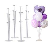 Coriver Balloon Tree - Height Table Balloon Stand Kit with Plastic Stick Base, Wedding & Birthday Party Accessories (4 Sets)