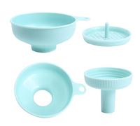 CORJEEJOR funnel with wide opening, 3 in 1 funnel for the kitchen made of plastic Funnel set for filling bottles with handle for transferring oil/beans/jam
