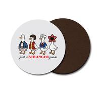 Cork Backed Coaster | Just A Stranger Goose | Funny Novelty Drink Coaster, Coffee Table Gift, Black or White