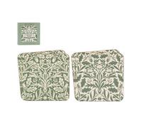 The Leonardo Collection William Morris Acorn Coasters Set 4 | Durable Drinks Coasters For Tea Coffee And Cold Drinks | Stylish Home Décor Accent For Dining Tables And Living Spaces