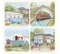 Cork Backed Laminated Coasters. Pack of 4. Abigail Mill Holliday. Emma Ball