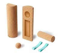Cork Balance Board, Foot Strengthener Ankle Balance Boards Stability Training with Roller Massage Ball Resistance Bands Blocks for Adults Yoga