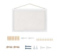 Cork Board 10 Pushpins Hanging Wall Mounted Board for Decor Home Living Room White