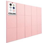 Cork Board for Office, 59" x 36" | 15 Pack | Cork Board Tiles, Large Vision Board, Wall Board, Large Corkboard, Cork Panel, Felt Wall Panels, Cork Panels, Corkboard Roll (Pink)