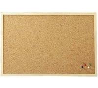 Cork Board Pin Notice Office Memo School with Push Pins Board Requisite Needs Wooden Natural Frame Board (60CM x 90CM)
