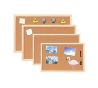 Cork Boards, with Push Pins & Wall Fixings for Home, Office, Memo Message, Pictures, Planner, Display Organiser, Brown(40x60cm)