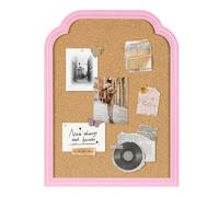 Cork Bulletin Board, 17.7"*23.6" Pin Board with Pink Frame, Decorative Hanging Message Board for Home Office School - Memos, Notes, Photos, Vision Board(PK-4560)