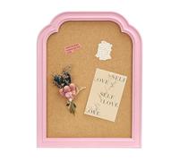 Cork Bulletin Board with Pink Frame, 13"*17" Pin Board for Home, Office, Bedroom, Dorm - Decorative Hanging Message Board for Notes, Photos, Vision Board(PK-3343)