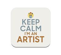 Cork Coaster - Keep Calm I'm an Artist Parody Craft Job Artist - 1 Unit (95 x 95 mm)