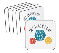 Cork Coaster - This is How I Roll Geek Board Games - Set of 6 (95 x 95 mm)