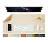 Cork Desk Mat - Dual-Sided Desk Pad for Office and Home - Desk Organization and Accessories - Ideal for Large Mouse Pad and Desk Mats on Top of Desks(Beige,90cmx 43cm)