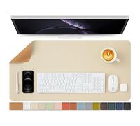 Cork Desk Mat - Dual-Sided Desk Pad for Office and Home - Desk Organization and Accessories - Ideal for Large Mouse Pad and Desk Mats on Top of Desks(Beige,80cmx 40cm)