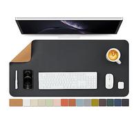 Cork Desk Mat - Dual-Sided Desk Pad for Office and Home - Desk Organization and Accessories - Ideal for Large Mouse Pad and Desk Mats on Top of Desks(Black,90cmx 43cm)