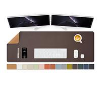 Cork Desk Mat - Dual-Sided Desk Pad for Office and Home - Desk Organization and Accessories - Ideal for Large Mouse Pad and Desk Mats on Top of Desks(Coffee,120cmx 43cm)