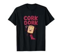 Cork Dork Wine Bar Funny Graphic Print novelty T-Shirt
