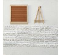 Cork Felt Board Letter Board with Stand,Changeable Letter Boards with 340 Letters,Wood Frame Message Sign Board,Easel Memo Panels