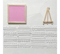 Cork Felt Board Letter Board with Stand,Changeable Letter Boards with 340 Letters,Wood Frame Message Sign Board,Easel Memo Panels