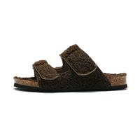 Cork Footbed Plush Slippers For Women Winter Fur Furry Slippers Home Fluffy Slides With Arch Support Fuzzy Flip Flops