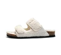 Cork Footbed Plush Slippers For Women Winter Fur Furry Slippers Home Fluffy Slides With Arch Support Fuzzy Flip Flops