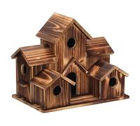 Cork House - Nesting Bird Cottage, Bird Feeder Bark Birds Feeder House | Open Design Birdhouse | Decorative Wild Birds Feeders | For Hummingbird Squirrel Viewing Feeding Window Outside Balcony Garden