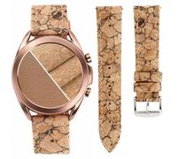 Cork Hybrid Leather Band Compatible with Samsung Galaxy Watch 7&6&5&4&3&Active 2 Band/40mm 44mm/Watch 5 Pro/Watch 6&4 Classic 43mm/47mm/42mm/46mm/Garmin Venu, 20mm Vintage Pattern Soft Strap