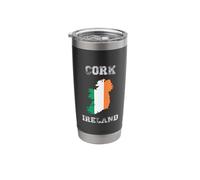 Cork Ireland Vintage Ireland Flag Map Design Stainless Steel Insulated Tumbler