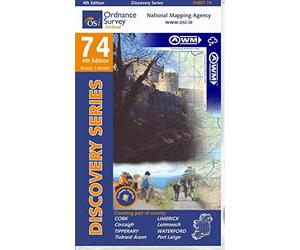 Cork, Limerick, Tipperary and Waterford ~ The Outstanding All Weather Discovery Map 74 with free distance ruler