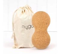 Myga - Cork Peanut Lacrosse Ball Muscle Roller Self Massager for Myofascial Release, Trigger Point Therapy and Deep Tissue Massage - 14 x 6cm