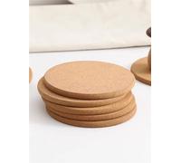 Cork Mats for Hot Pans, Round Coasters Trivets for Kitchen Worktops, Cork Placemats Set of 6, 16cm