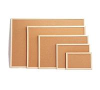 Cork Pin Board 40 x 30 cm, Pin Board with Wooden Frame, Cork Board Small Cork Board Mounting Material and Pressure Pins Included, Pin Board, Cork Board for Kitchen (40 x 30 cm)