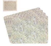 Cork Placemats 4Pcs Sage Floral Dining Table Gift W.morris Artichoke Gift Idea