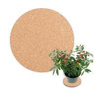 Cork Plant Mats - Round Flower Pot Coaster, 10 Inch 12 Inch Waterproof Corkboard Mat 0.5cm Thick, Soft PP Cork Blend | Durable Plant Saucer Hot Pad For Kitchen Pots Kettles Houseplants Accessories Ind
