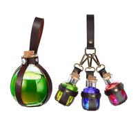 Cork Potion Bottle Cosplay Accessories Belt Loop Medieval Renaissance Witch Props Magic Vial Stempunk Cosplay Costume Sets (2 Bottle-Brown)