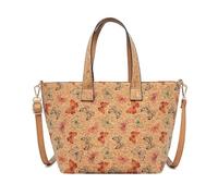 Cork Print Multifunctional Tote Bag | Uni Bag with Designs, Adjustable Shoulder Strap, 36x24x15cm, Zippered Interior and Exterior Pockets (Butterfly)