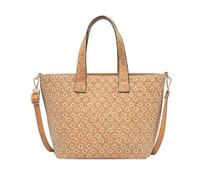 Cork Print Multifunctional Tote Bag | Uni Bag with Designs, Adjustable Shoulder Strap, 36x24x15cm, Zippered Interior and Exterior Pockets (White Daisy)